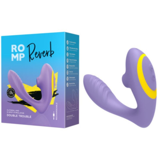 REVERB ESTIMULADOR PUNTO G Y SUCCIONADOR DE CLÍTORIS LILA