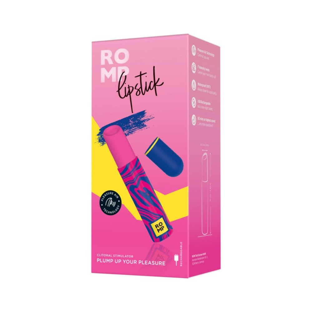 LIPSTICK ESTIMULADOR DE CLÍTORIS PINTALABIOS 7 NIVELES