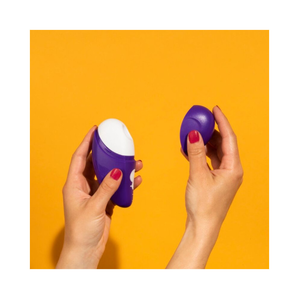 FREE ESTIMULADOR DE CLÍTORIS CON TAPA 10 NIVELES RECARGABLE MORADO