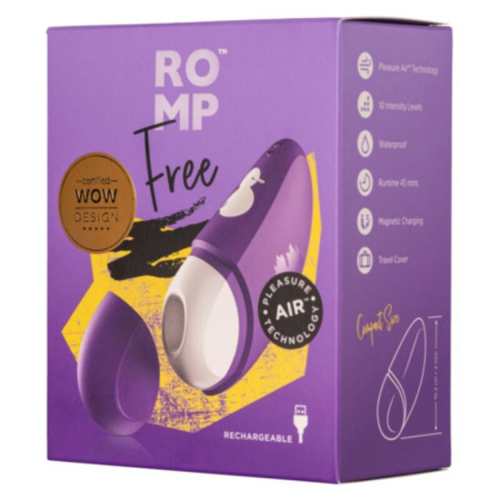 FREE ESTIMULADOR DE CLÍTORIS CON TAPA 10 NIVELES RECARGABLE MORADO