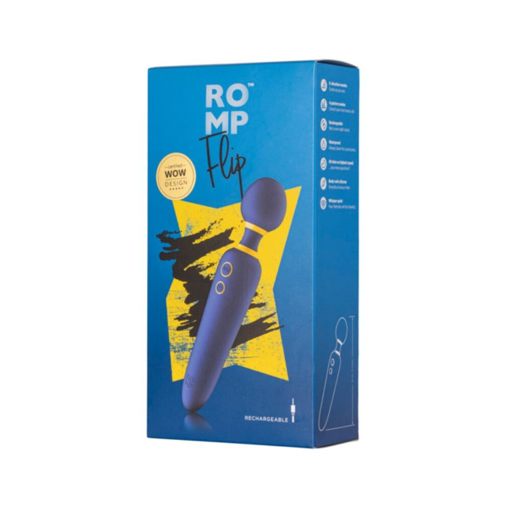 FLIP VIBRADOR WAND SILENCIOSO 10 MODOS AZUL