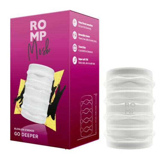 MOSH MASTURBADOR MASCULINO TRANSPARENTE CON FUNDA REVERSBLE DE 6 CM
