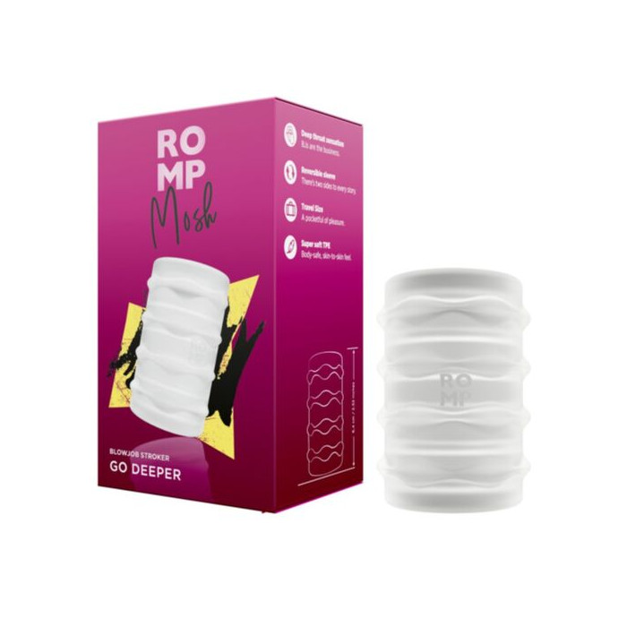 MOSH MASTURBADOR MASCULINO TRANSPARENTE CON FUNDA REVERSBLE DE 6 CM