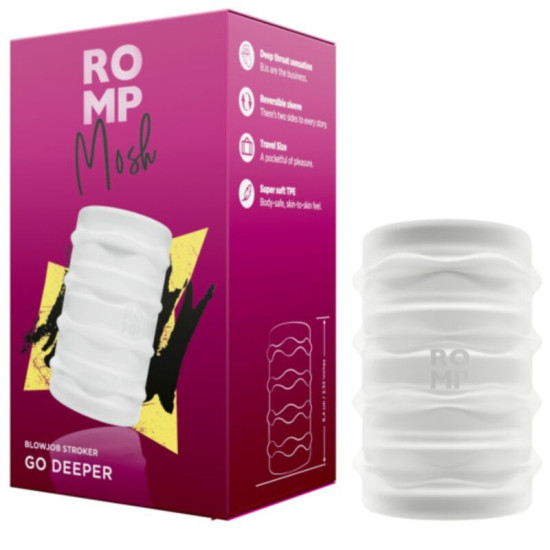MOSH MASTURBADOR MASCULINO TRANSPARENTE CON FUNDA REVERSBLE DE 6 CM