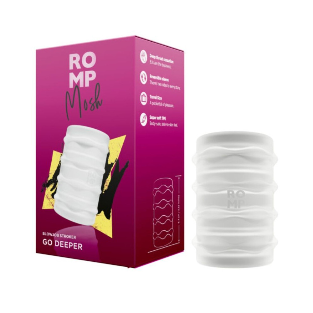 MOSH MASTURBADOR MASCULINO TRANSPARENTE CON FUNDA REVERSBLE DE 6 CM