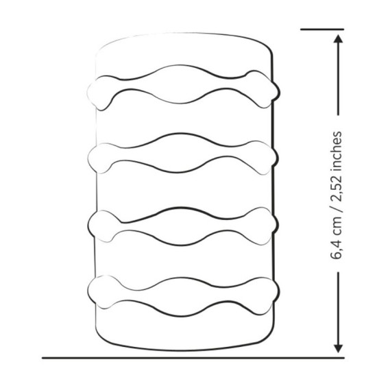 MOSH MASTURBADOR MASCULINO TRANSPARENTE CON FUNDA REVERSBLE DE 6 CM