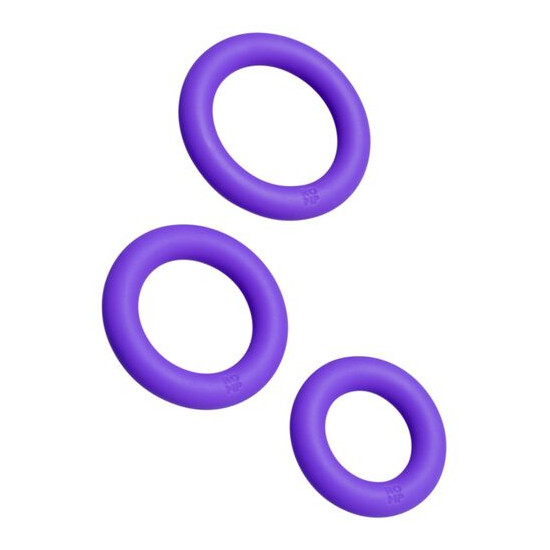 REMIX TRIO SET DE 3 ANILLOS PARA PENE SILICONA MORADO