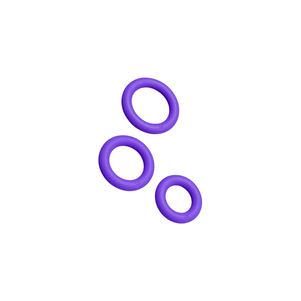 REMIX TRIO SET DE 3 ANILLOS PARA PENE SILICONA MORADO