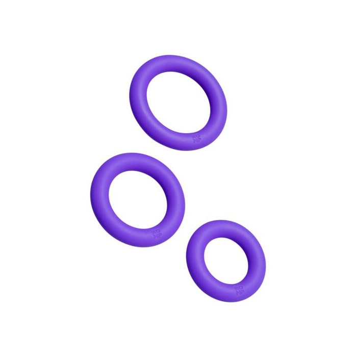 REMIX TRIO SET DE 3 ANILLOS PARA PENE SILICONA MORADO