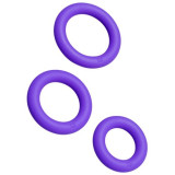 REMIX TRIO SET DE 3 ANILLOS PARA PENE SILICONA MORADO