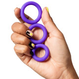 REMIX TRIO SET DE 3 ANILLOS PARA PENE SILICONA MORADO