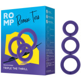 REMIX TRIO SET DE 3 ANILLOS PARA PENE SILICONA MORADO
