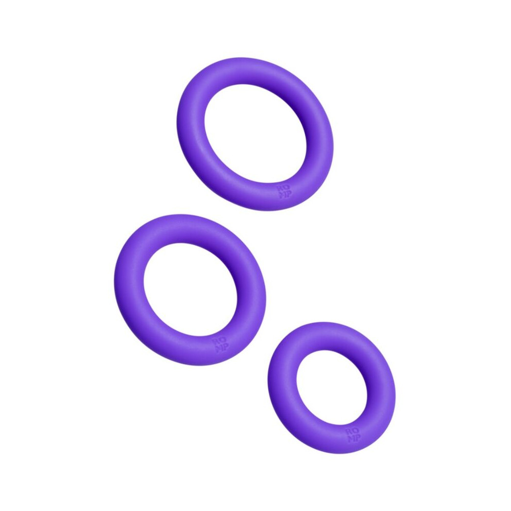 REMIX TRIO SET DE 3 ANILLOS PARA PENE SILICONA MORADO