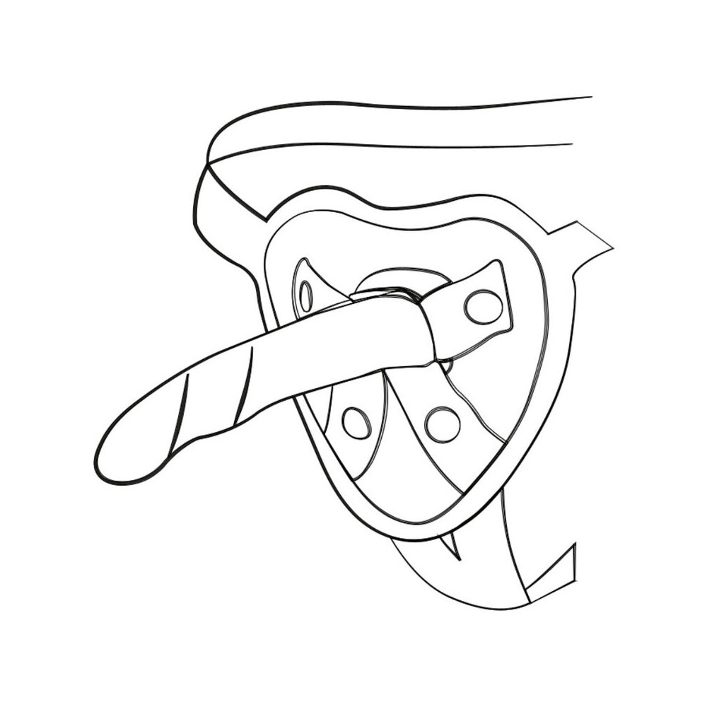 PICCOLO ARNÉS + DILDO SILICONA CON VENTOSA TRICOLOR 14 CM
