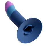 PICCOLO ARNÉS + DILDO SILICONA CON VENTOSA TRICOLOR 14 CM