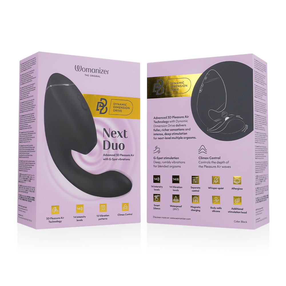 DUO NEXT ESTIMULADOR VIBRADOR DUAL CLÍTORIS & PUNTO·G NEGRO