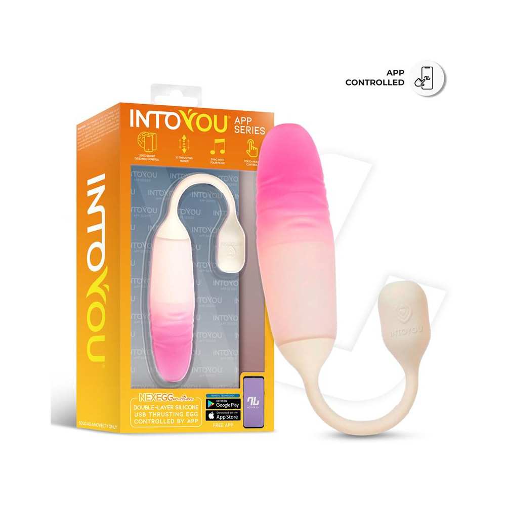 NexEgg Motion Huevo Vibrador con Thrusting App Beige/Rosa