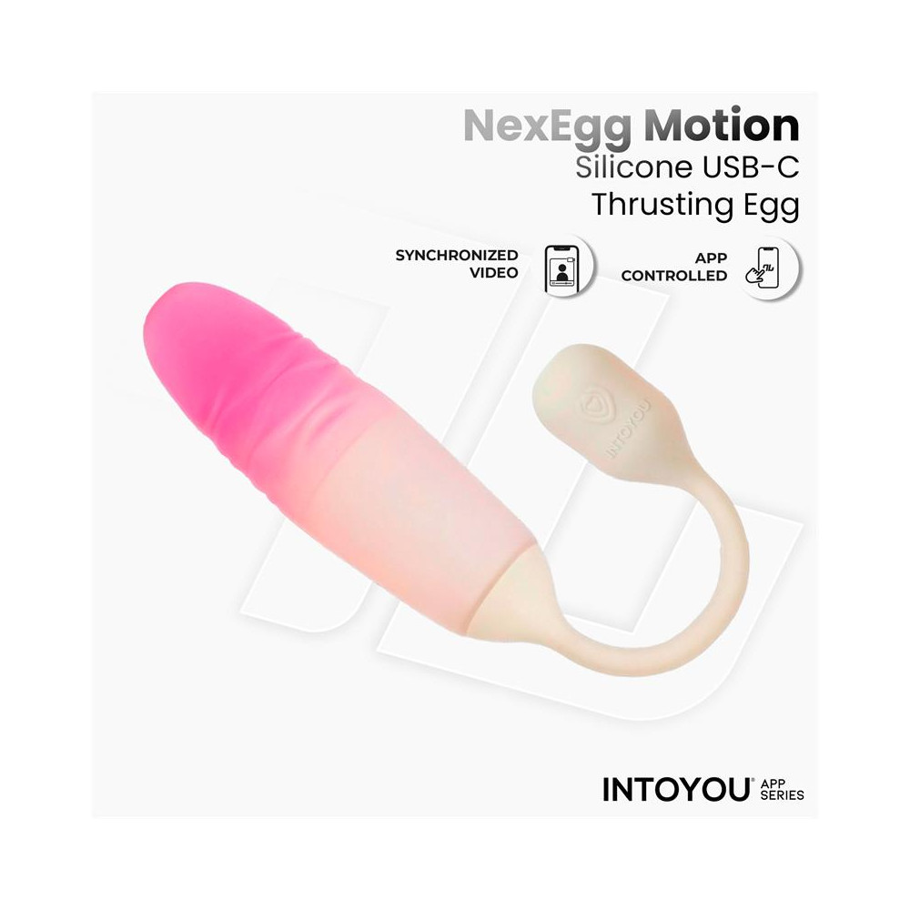 NexEgg Motion Huevo Vibrador con Thrusting App Beige/Rosa