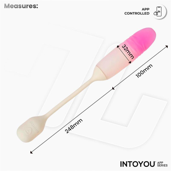NexEgg Motion Huevo Vibrador con Thrusting App Beige/Rosa