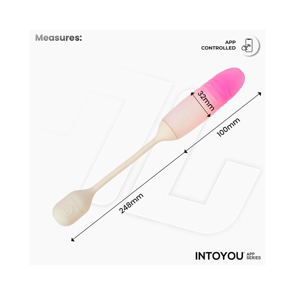 NexEgg Motion Huevo Vibrador con Thrusting App Beige/Rosa