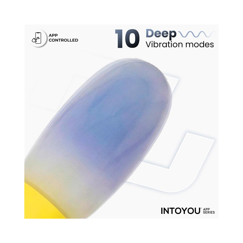 NexEgg Huevo Vibrador Doble Capa Silicona App Amarillo/Púrpura