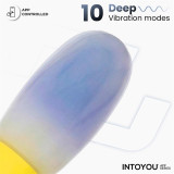 NexEgg Huevo Vibrador Doble Capa Silicona App Amarillo/Púrpura