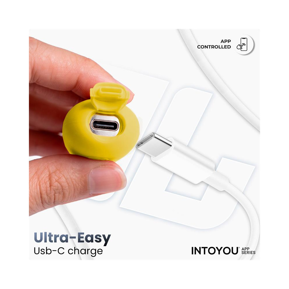 NexEgg Huevo Vibrador Doble Capa Silicona App Amarillo/Púrpura