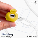 NexEgg Huevo Vibrador Doble Capa Silicona App Amarillo/Púrpura
