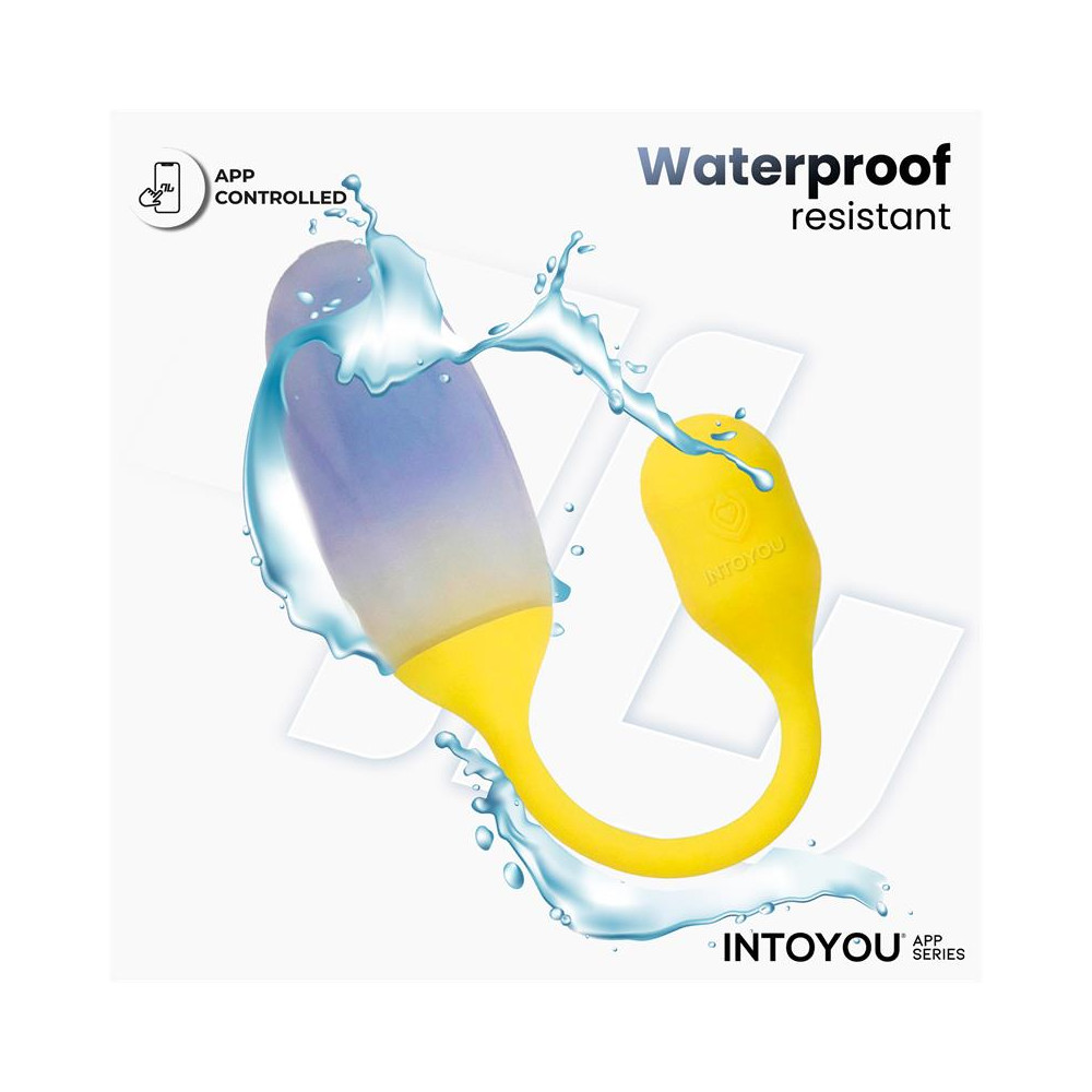NexEgg Huevo Vibrador Doble Capa Silicona App Amarillo/Púrpura