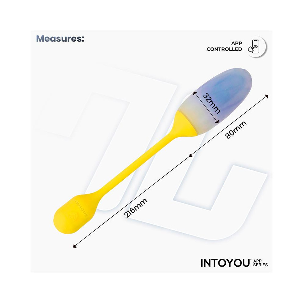 NexEgg Huevo Vibrador Doble Capa Silicona App Amarillo/Púrpura