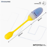 NexEgg Huevo Vibrador Doble Capa Silicona App Amarillo/Púrpura