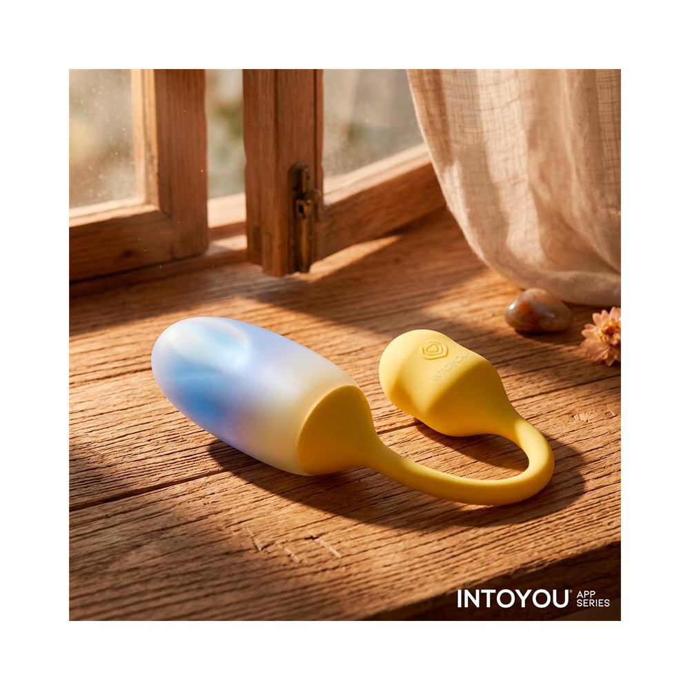 NexEgg Huevo Vibrador Doble Capa Silicona App Amarillo/Púrpura