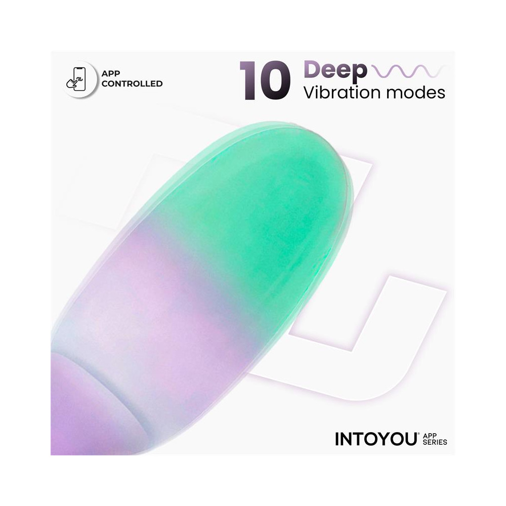 NexEgg Huevo Vibrador Silicona Doble capa con App Lila/Pistacho