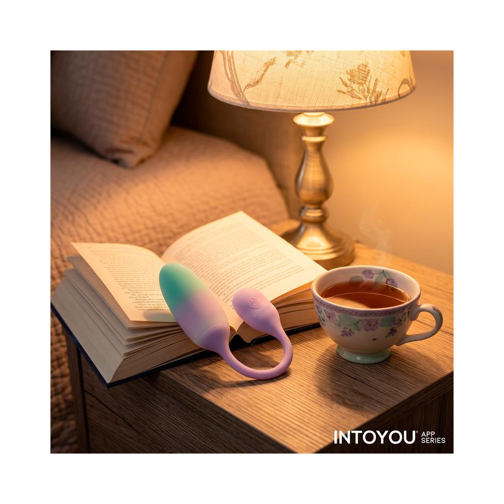 NexEgg Huevo Vibrador Silicona Doble capa con App Lila/Pistacho