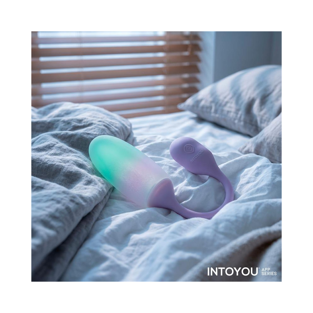 NexEgg Huevo Vibrador Silicona Doble capa con App Lila/Pistacho