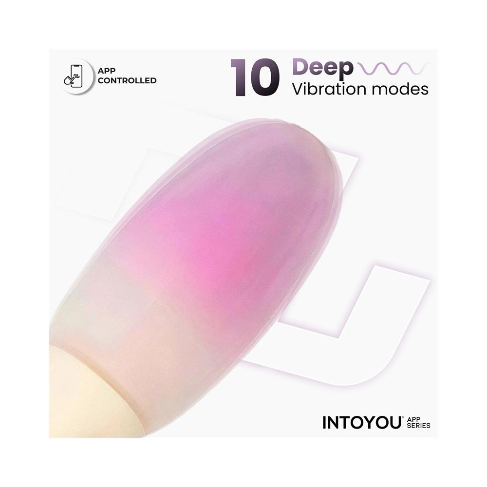 NexEgg Huevo Vibrador Silicona Doble capa App Beige/Rosa