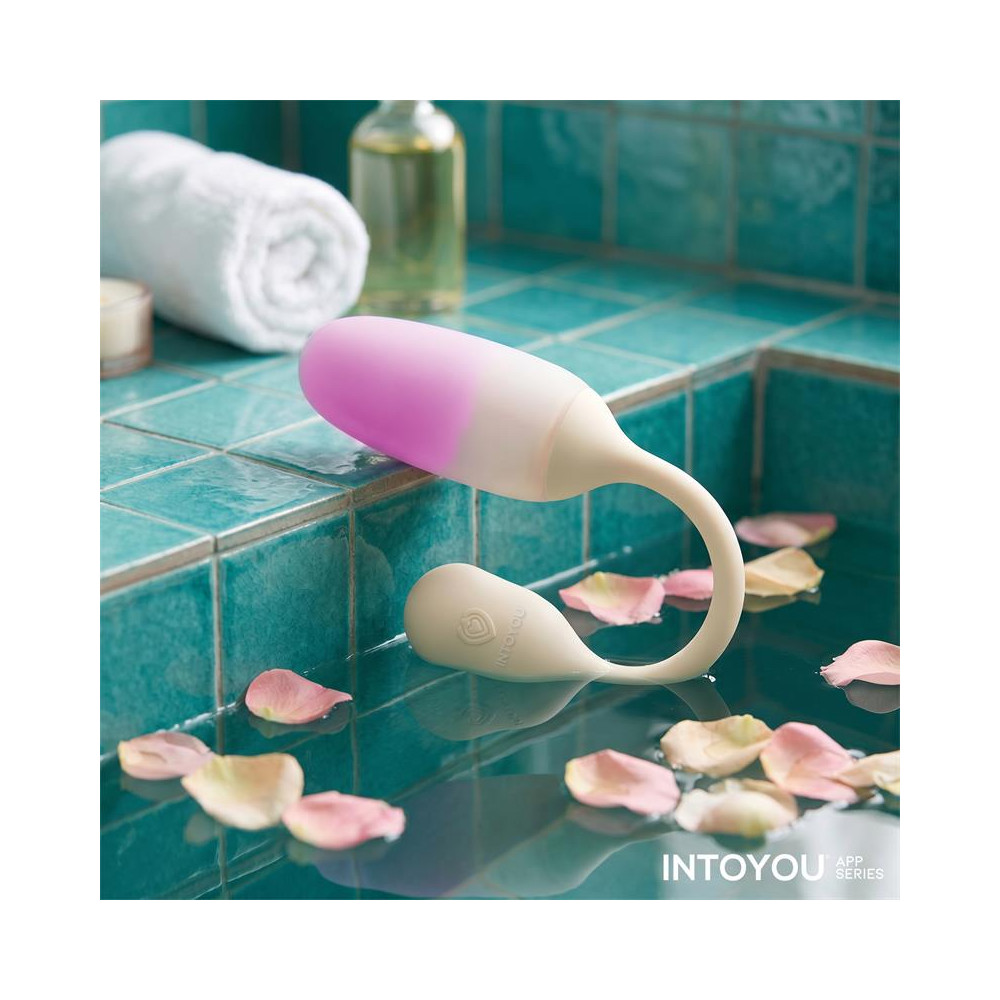 NexEgg Huevo Vibrador Silicona Doble capa App Beige/Rosa