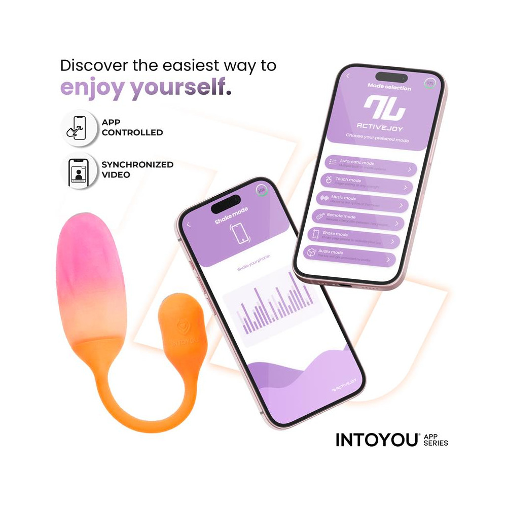 NexEgg Huevo Vibrador Silicona Doble Capa App Naranja/Rosa