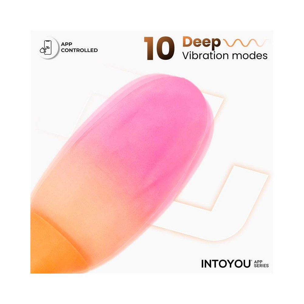 NexEgg Huevo Vibrador Silicona Doble Capa App Naranja/Rosa