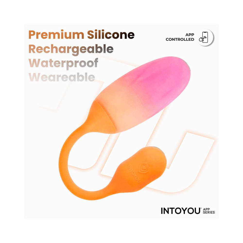 NexEgg Huevo Vibrador Silicona Doble Capa App Naranja/Rosa