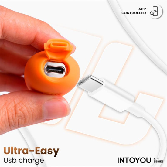 NexEgg Huevo Vibrador Silicona Doble Capa App Naranja/Rosa