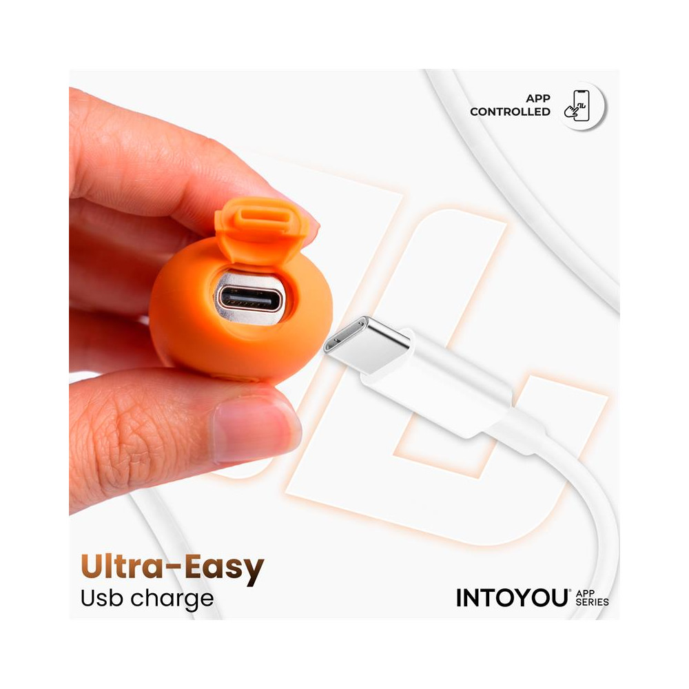 NexEgg Huevo Vibrador Silicona Doble Capa App Naranja/Rosa