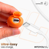 NexEgg Huevo Vibrador Silicona Doble Capa App Naranja/Rosa