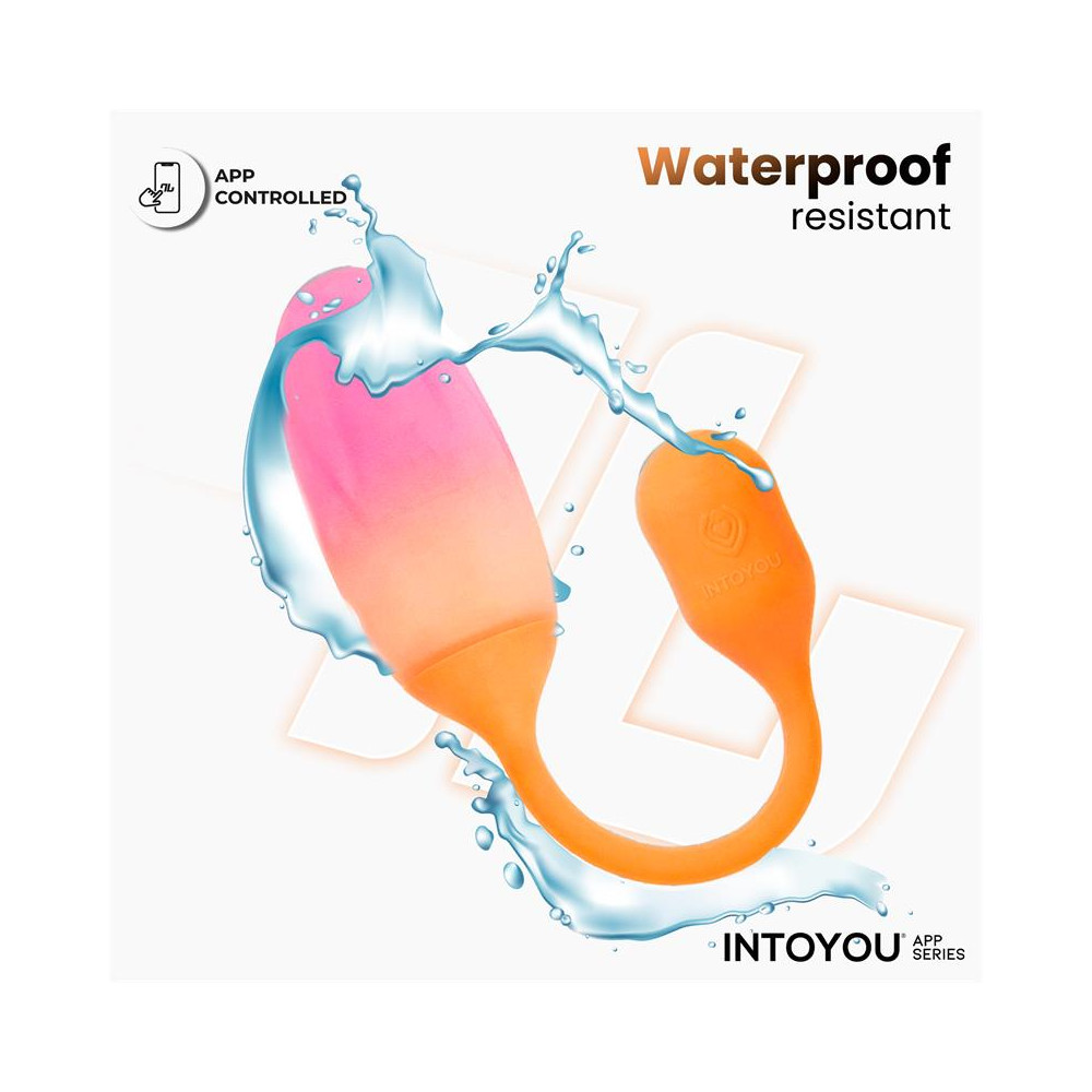 NexEgg Huevo Vibrador Silicona Doble Capa App Naranja/Rosa