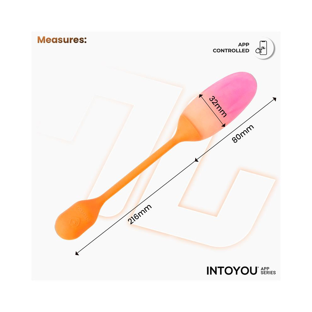 NexEgg Huevo Vibrador Silicona Doble Capa App Naranja/Rosa