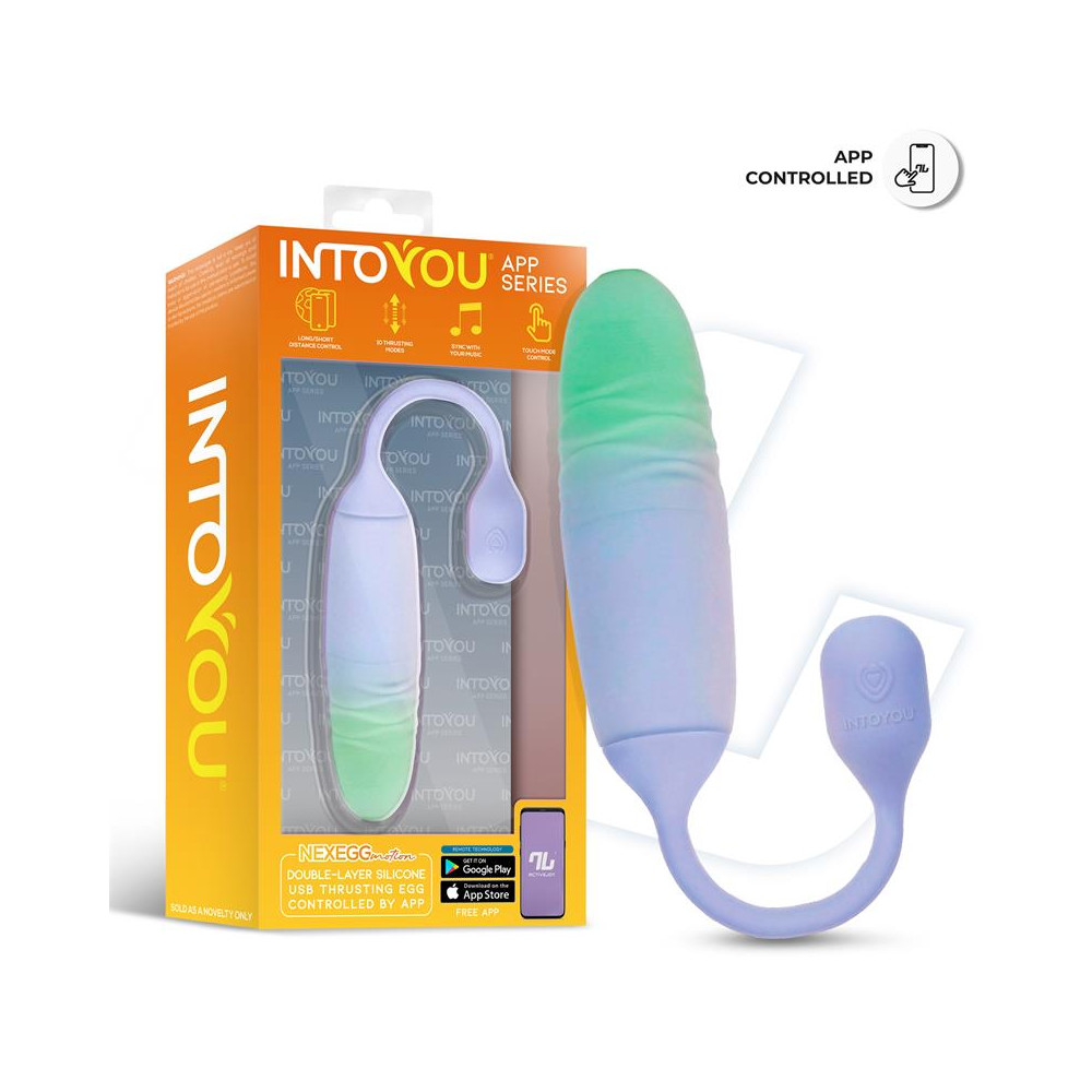 NexEgg Motion Huevo Vibrador con Thrusting App Lila/Pistacho