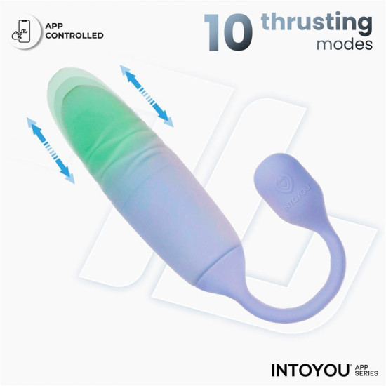 NexEgg Motion Huevo Vibrador con Thrusting App Lila/Pistacho