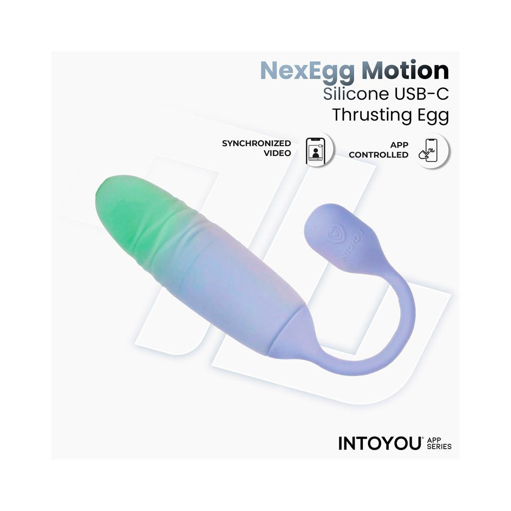 NexEgg Motion Huevo Vibrador con Thrusting App Lila/Pistacho