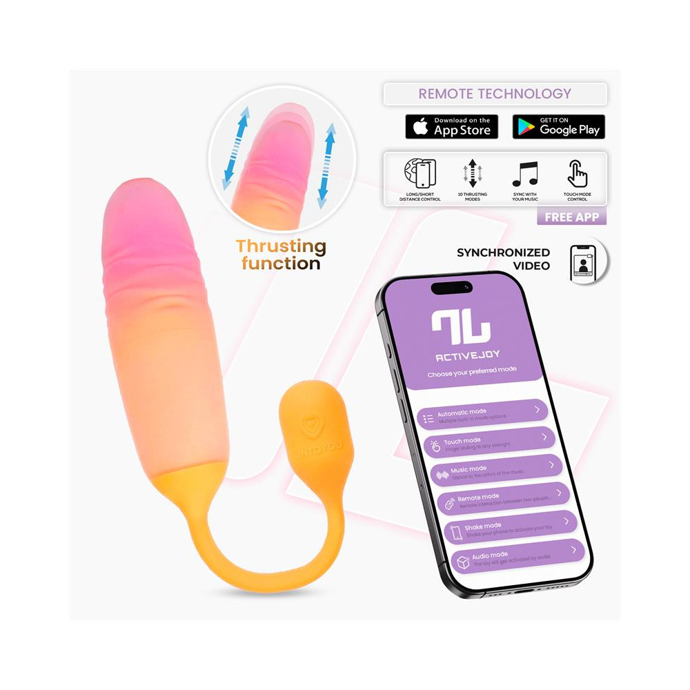 NexEgg Motion Huevo Vibrador con Thrusting App Naranja/Rosa