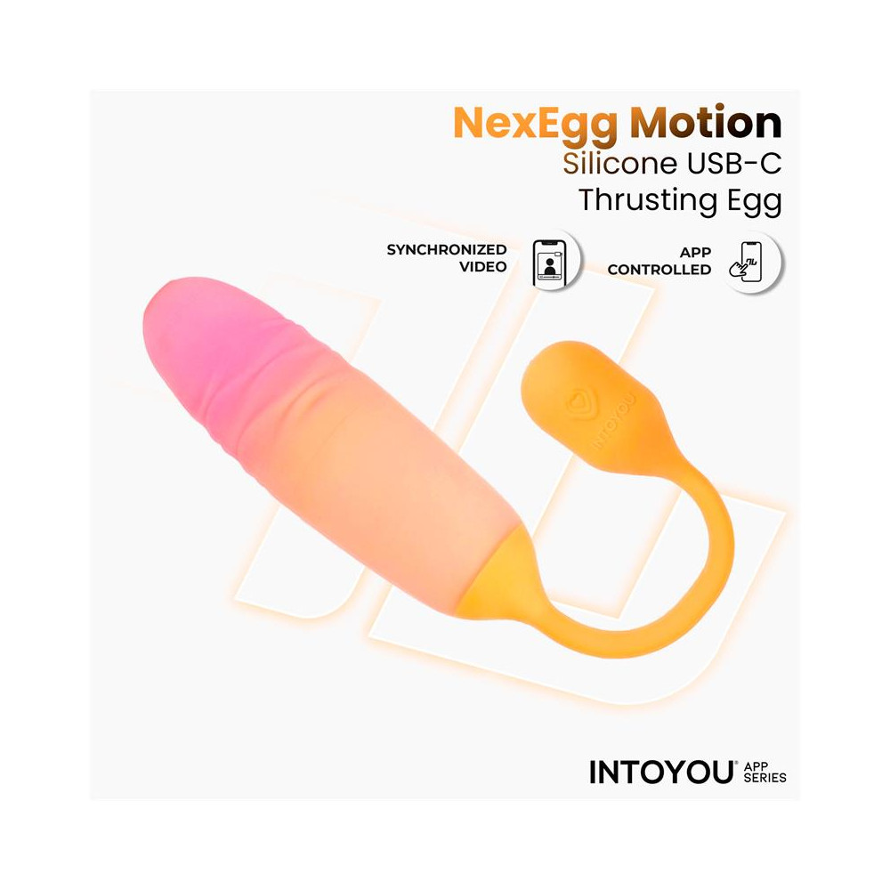 NexEgg Motion Huevo Vibrador con Thrusting App Naranja/Rosa